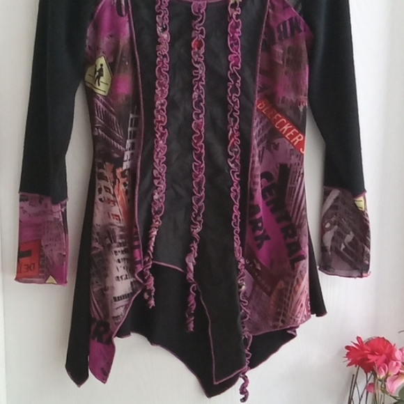 Chagall | Boho Patchwork Tunic Blouse - Picture 3 of 9